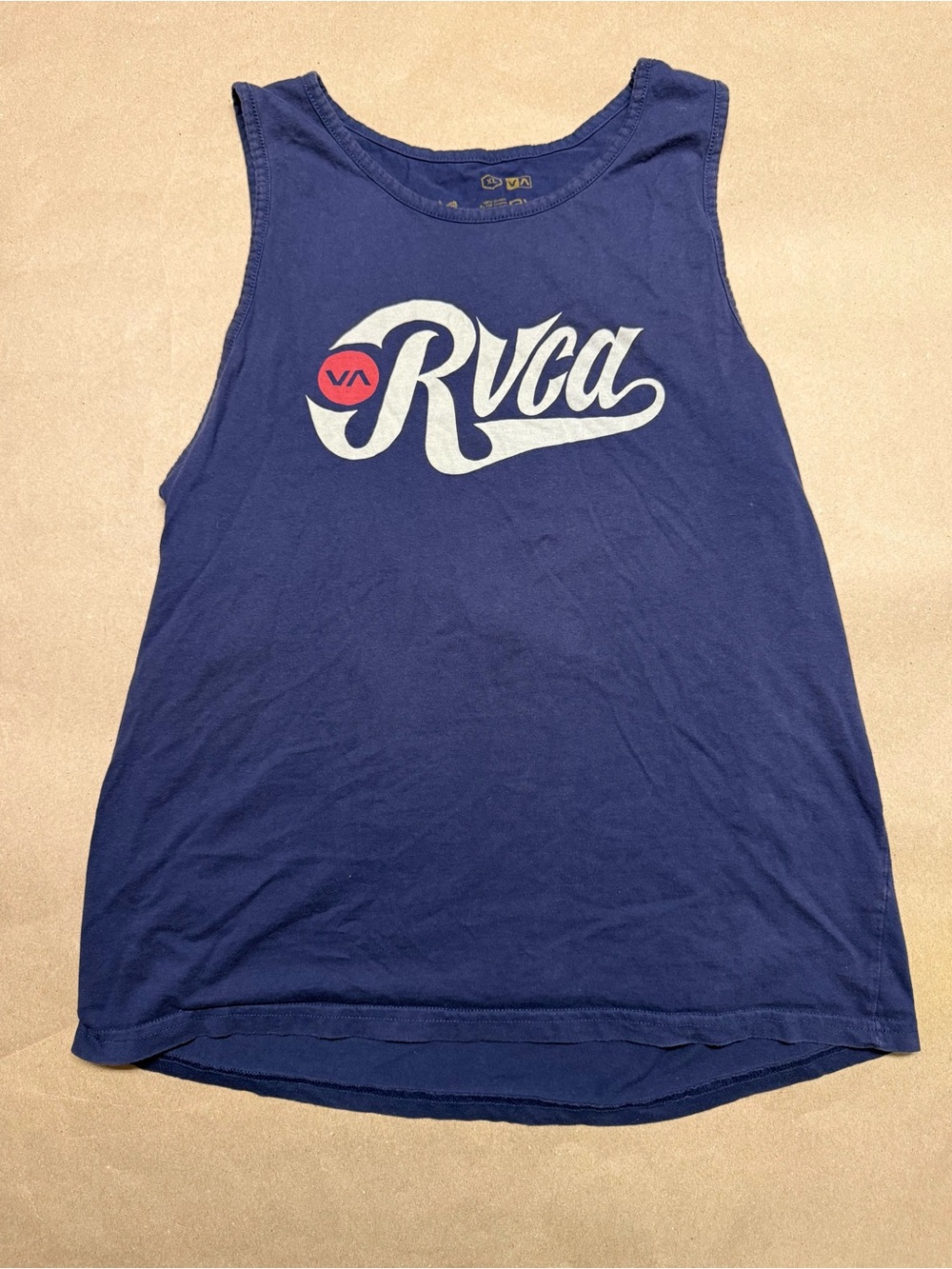RVCA Surf Premium Navy Blue Tank Top Shirt XL Rare!